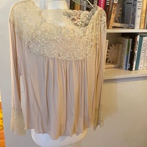 Intuitions lace and knit top.